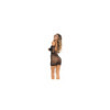 Robe résille noire "Bite Me & Choke Me" 